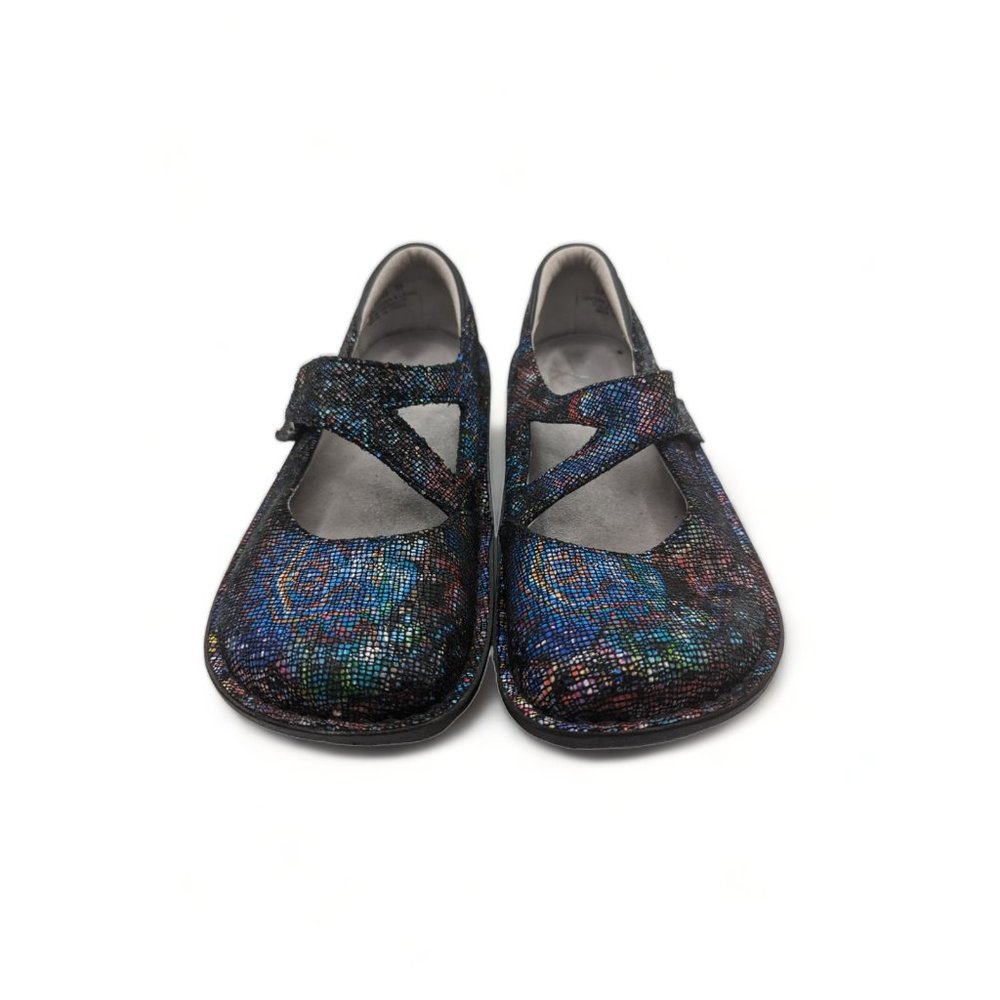 Alegria Dayna Beauty Blur Mary Jane Metallic Leather Shoes Size US 5 EU 35 - Picture 5 of 11